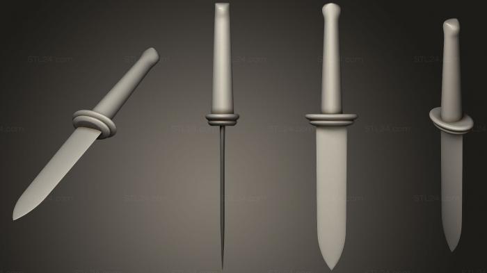 Оружие (Ножи 02 12, WPN_0125) 3D модель для ЧПУ станка